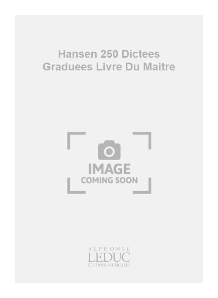 Hansen 250 Dictees Graduees Livre Du Maitre
